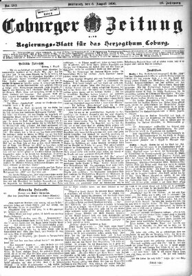 Coburger Zeitung Mittwoch 5. August 1896