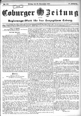 Coburger Zeitung Freitag 25. September 1896