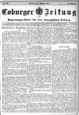 Coburger Zeitung Dienstag 6. Oktober 1896