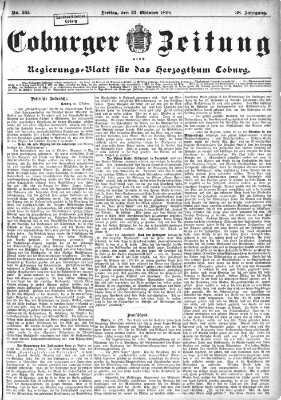 Coburger Zeitung Freitag 23. Oktober 1896