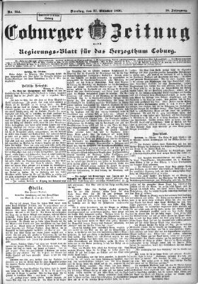 Coburger Zeitung Dienstag 27. Oktober 1896