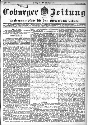 Coburger Zeitung Freitag 30. Oktober 1896