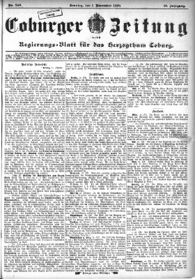 Coburger Zeitung Sonntag 1. November 1896