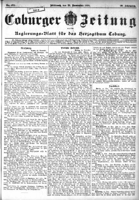 Coburger Zeitung Mittwoch 25. November 1896