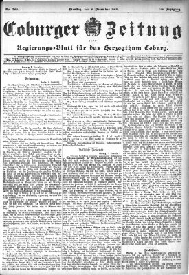 Coburger Zeitung Dienstag 8. Dezember 1896