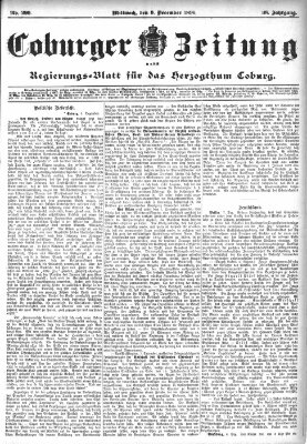 Coburger Zeitung Mittwoch 9. Dezember 1896