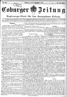 Coburger Zeitung Sonntag 13. Dezember 1896