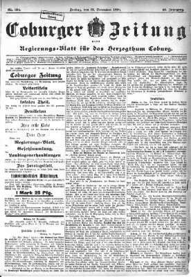 Coburger Zeitung Freitag 25. Dezember 1896