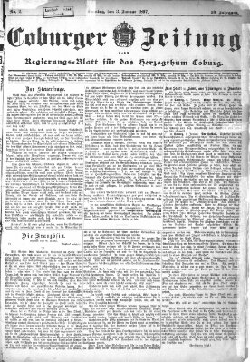 Coburger Zeitung Sonntag 3. Januar 1897