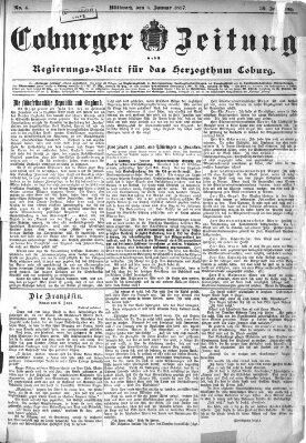 Coburger Zeitung Mittwoch 6. Januar 1897