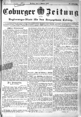 Coburger Zeitung Freitag 8. Januar 1897