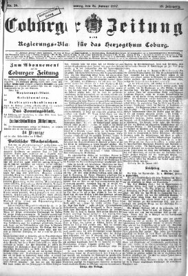 Coburger Zeitung Sonntag 24. Januar 1897