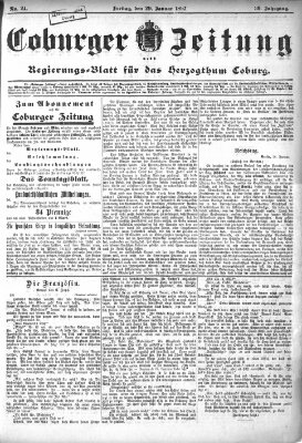 Coburger Zeitung Freitag 29. Januar 1897