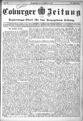 Coburger Zeitung Donnerstag 4. Februar 1897