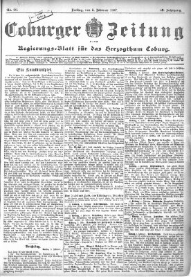 Coburger Zeitung Freitag 5. Februar 1897