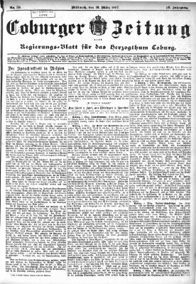 Coburger Zeitung Mittwoch 10. März 1897