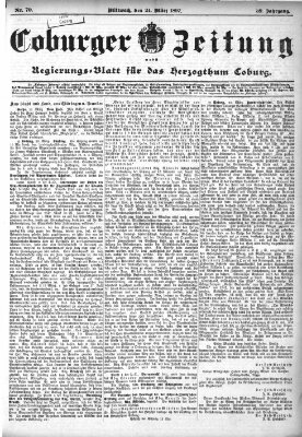 Coburger Zeitung Mittwoch 24. März 1897