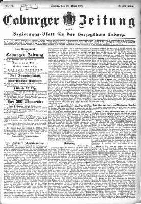 Coburger Zeitung Freitag 26. März 1897