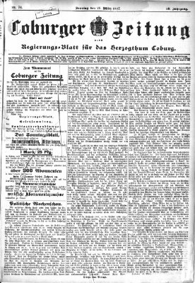 Coburger Zeitung Sonntag 28. März 1897