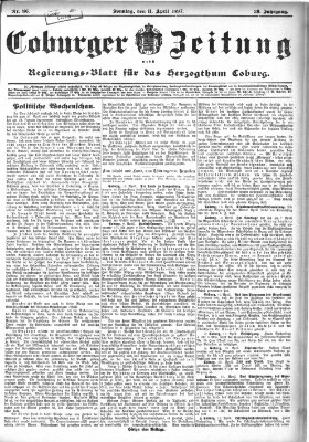 Coburger Zeitung Sonntag 11. April 1897