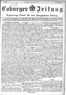 Coburger Zeitung Freitag 16. April 1897