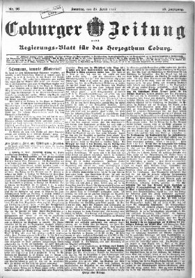 Coburger Zeitung Sonntag 25. April 1897