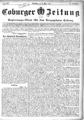 Coburger Zeitung Dienstag 11. Mai 1897