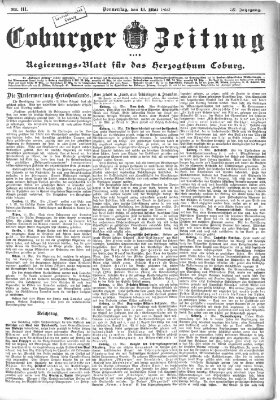 Coburger Zeitung Donnerstag 13. Mai 1897