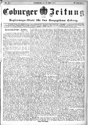 Coburger Zeitung Samstag 29. Mai 1897