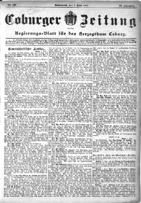 Coburger Zeitung Samstag 5. Juni 1897