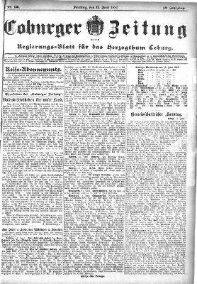 Coburger Zeitung Sonntag 13. Juni 1897