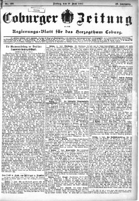 Coburger Zeitung Freitag 18. Juni 1897