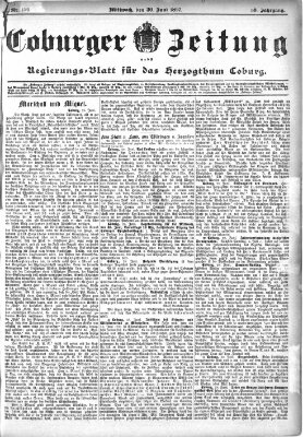 Coburger Zeitung Mittwoch 30. Juni 1897