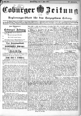 Coburger Zeitung Donnerstag 1. Juli 1897