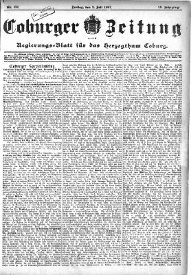 Coburger Zeitung Freitag 2. Juli 1897