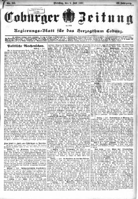 Coburger Zeitung Dienstag 6. Juli 1897