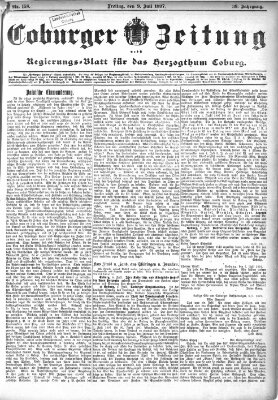 Coburger Zeitung Freitag 9. Juli 1897