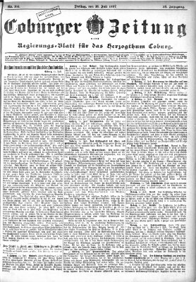 Coburger Zeitung Freitag 16. Juli 1897