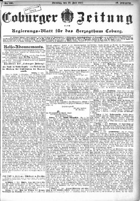 Coburger Zeitung Sonntag 18. Juli 1897