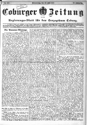 Coburger Zeitung Donnerstag 22. Juli 1897