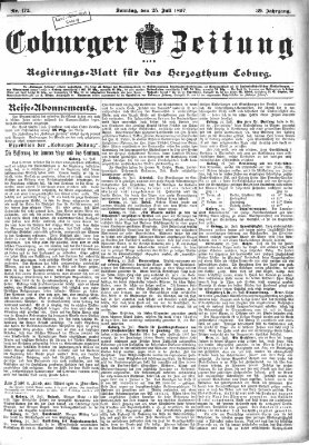 Coburger Zeitung Sonntag 25. Juli 1897