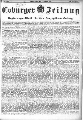 Coburger Zeitung Samstag 7. August 1897