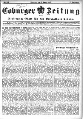 Coburger Zeitung Dienstag 10. August 1897