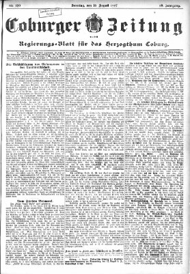 Coburger Zeitung Sonntag 15. August 1897