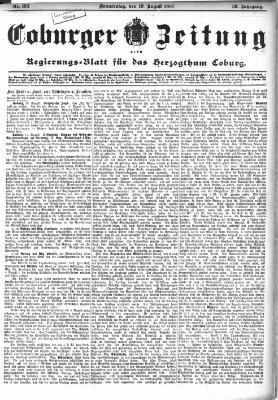 Coburger Zeitung Donnerstag 19. August 1897