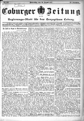 Coburger Zeitung Donnerstag 26. August 1897