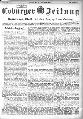 Coburger Zeitung Freitag 17. September 1897