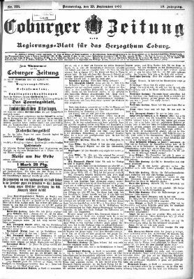 Coburger Zeitung Donnerstag 23. September 1897