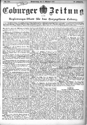 Coburger Zeitung Donnerstag 7. Oktober 1897