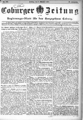 Coburger Zeitung Freitag 8. Oktober 1897